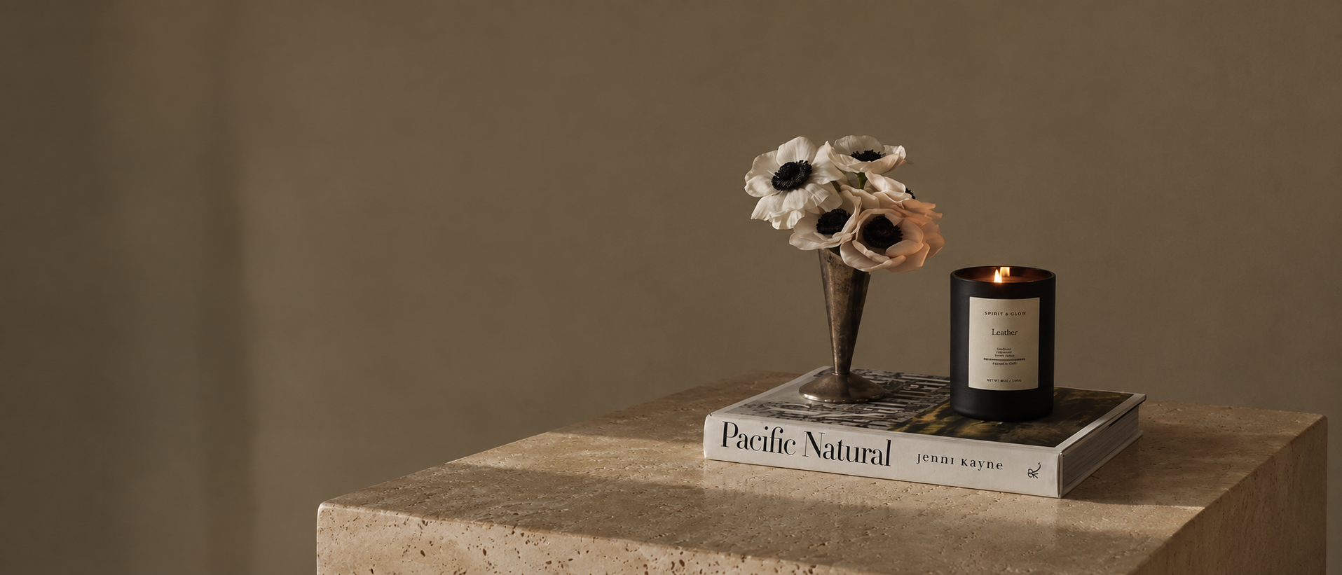 A calm interior styled with considered decorative details