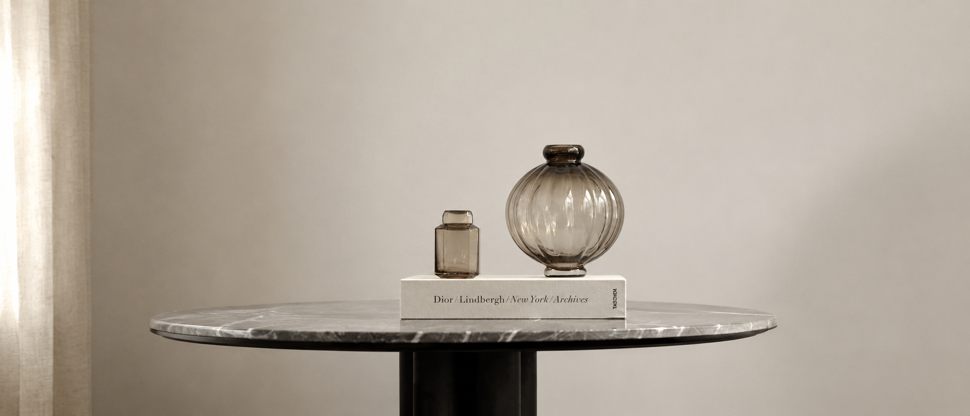 A close decorative detail styled in a calm interior