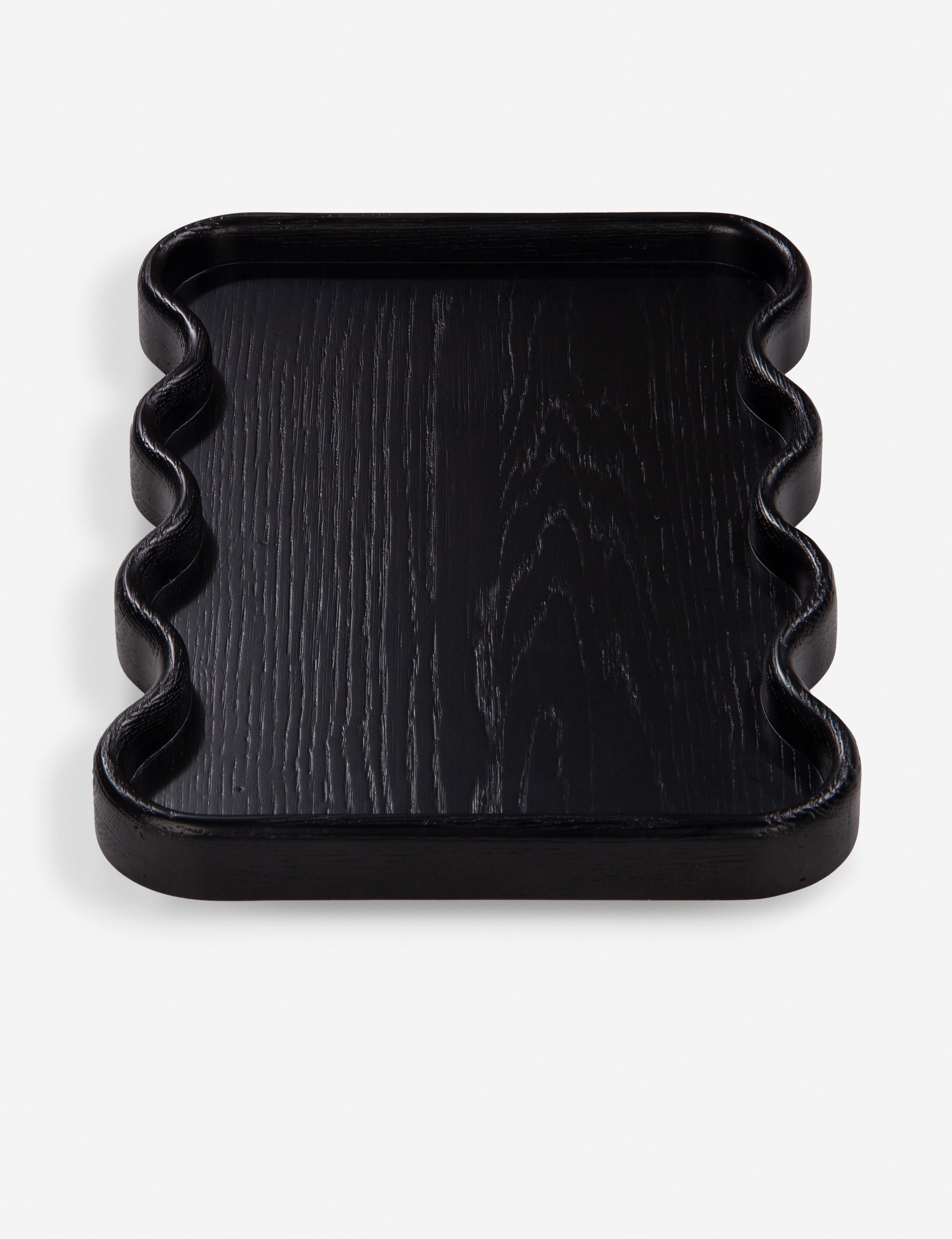Sculptural Modern Oak Tray - Black - Image 6