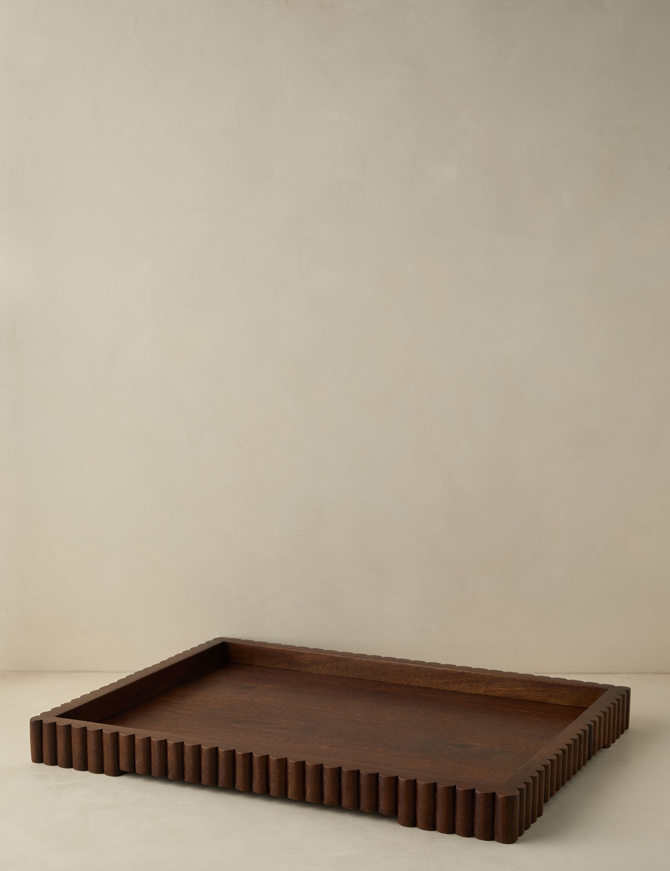 Organic Fluted Natural Tray - Brown - Image 3