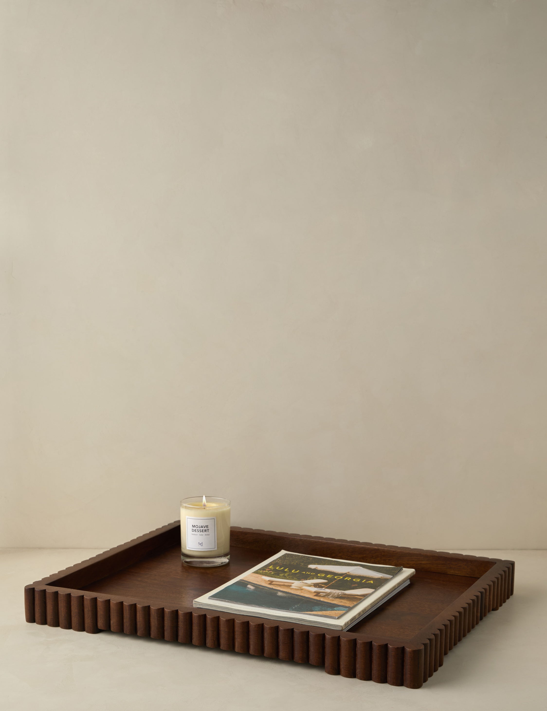 Organic Fluted Natural Tray - Brown - Image 2