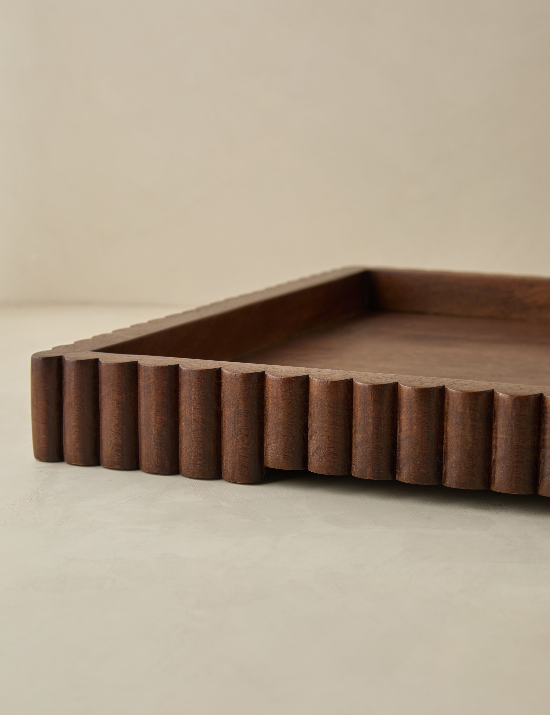 Organic Fluted Natural Tray - Brown - Image 4