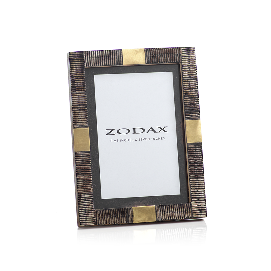 Horn and Brass Photo Frame