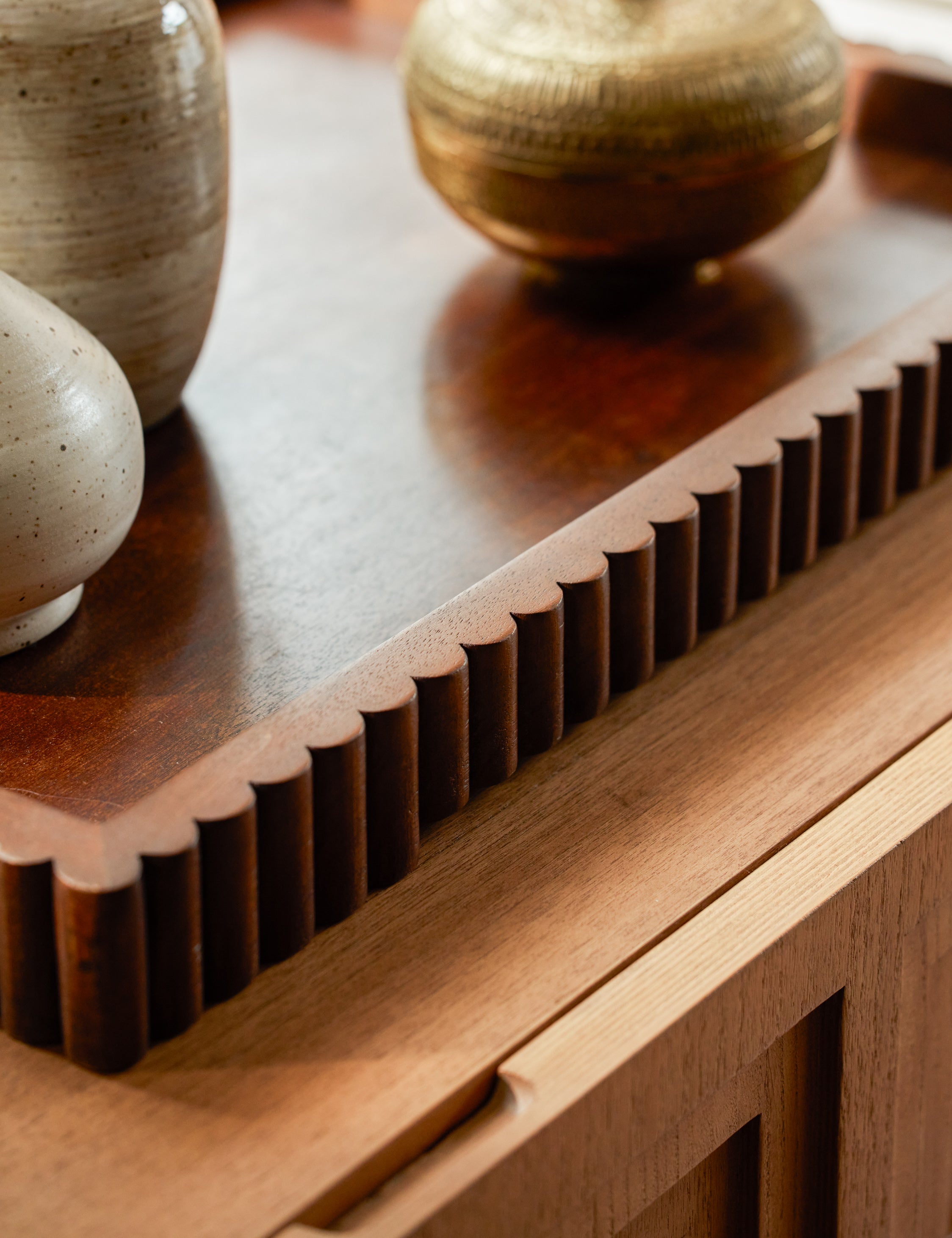 Organic Fluted Natural Tray - Brown - Image 8